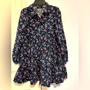Floral Corduroy Dress